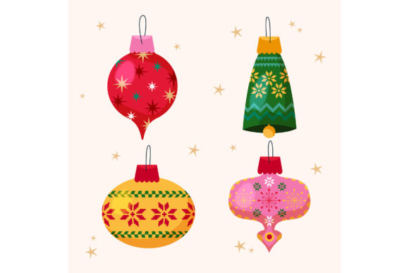 Christmas Ball Ornaments 02 Illustrations