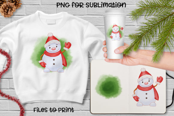 Christmas Funny Snowman Sublimation Illustrations