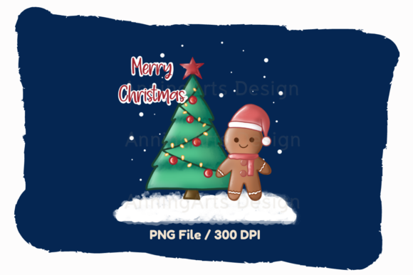 Christmas Gingerbread Man PNG Clipart for Illustrations
