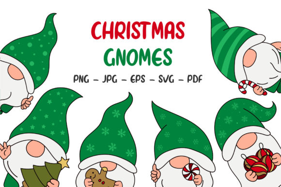 Christmas Gnome Vector Set for Illustrations
