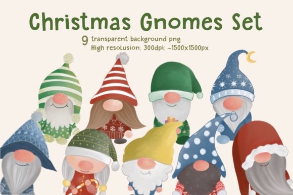 Christmas Gnomes Set Illustrations Review