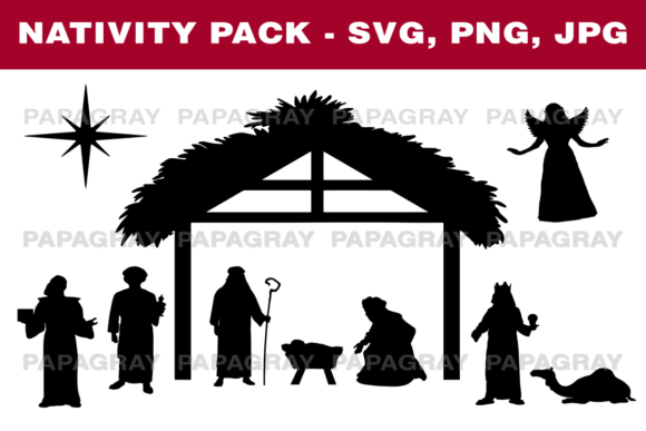 Christmas Nativity Pack - 12 Designs for Festive Illustrations