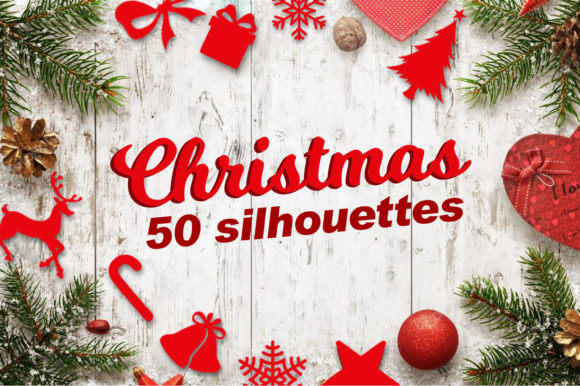 Christmas Silhouettes and Flat Icons Review