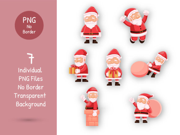 Cute Little Santa for Christmas Illustrations