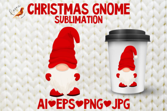 Gnome Christmas Greeting Illustration for Local Branding