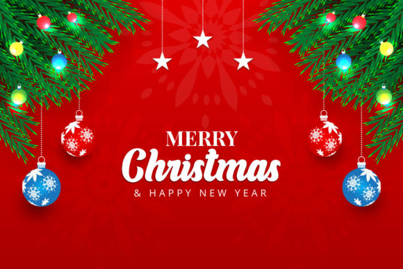 Merry Christmas Background Design for Illustrations