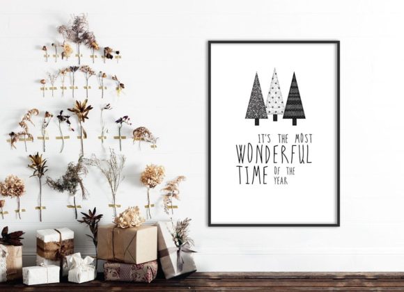 Printable Christmas Quotes, Wall Decor Illustrations